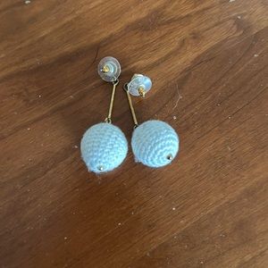Jcrew white crochet earrings